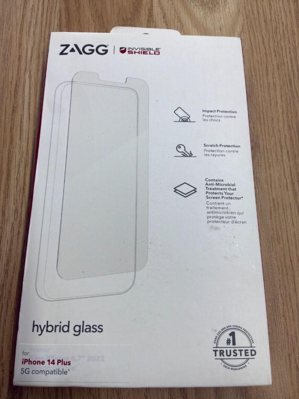 ZAGG InvisibleShield Hybrid Glass Screen Protection for Apple iPhone 14 Plus